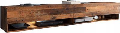 Modern TV-skåp 180 cm - handtagslös, matt, fristående eller väggmonterad