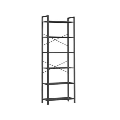 30 x 66 x 186 cm høje bogreol med opbevaringsplads, foldbar sædekommode, opbevaringsboks, fodskammel, lysegrå