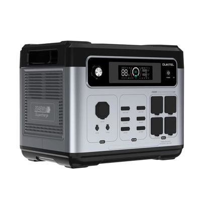 Bærbar kraftstation OUKITEL Inverter 2400W Peak 4800W, Lifepo4 Solar, UPS, Bluetooth-app til camping, nødsituationer og campingvogne