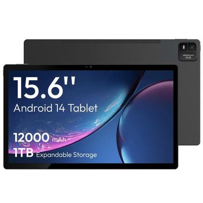 Surfplatta MESWAO 15,6" Android 14 12000mAh, 6 GB - 128 GB, 15 W, 8 Octa-Core, Typ-C, 1920x1080 IPS-skärm