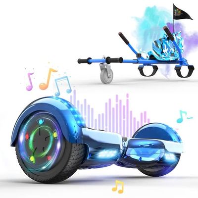 Hoverboard RCB 6.5 Tommer Bluetooth LED Karting Justerbar Blå