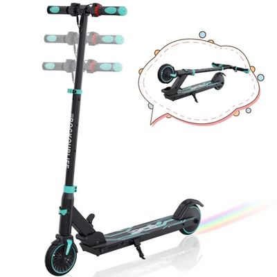 RCB R15 Fällbar el-scooter för barn Endast 7,55 kg Justerbar höjd Gåva till barn och tonåringar Blå