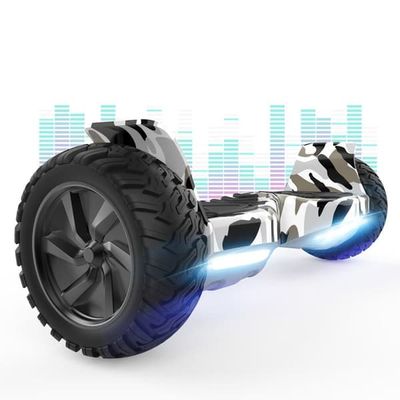 Hoverboard 8,5 tum Hummer All Terrain LED Bluetooth med kraftfull motor Idealisk presentkamouflage