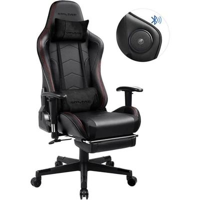Gamingstol - GTPLAYER - GTPLAYER - Lutande fotstöd - Inbyggda Bluetooth-högtalare - Ergonomisk sits