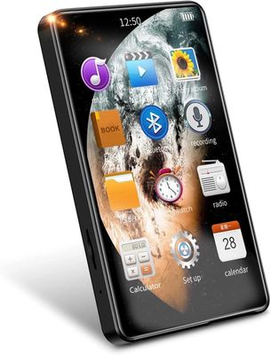 X20 MP3-spiller med Bluetooth - 4.0 HD full berøringsskjerm musikkspiller - tapsfri HiFi-lyd - minneutvidelse opptil 256 GB - Svart