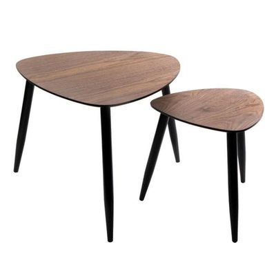 Set med 2 Atmosphera "Mileo" soffbord i valnötsstil