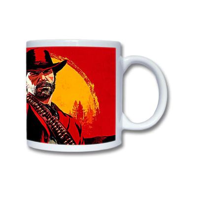 Muki: Red Dead Redemption, posliinimuki eloisalla ja uniikilla kuviolla, täydellinen sekä kahvin että teen ystäville