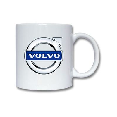 Muki: Volvo 2012 Logo, posliinimuki eloisalla ja uniikilla kuviolla, täydellinen sekä kahvin että teen ystäville