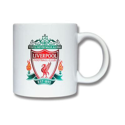 Muki: Liverpool, posliinimuki eloisalla ja uniikilla kuviolla, täydellinen sekä kahvin että teen ystäville