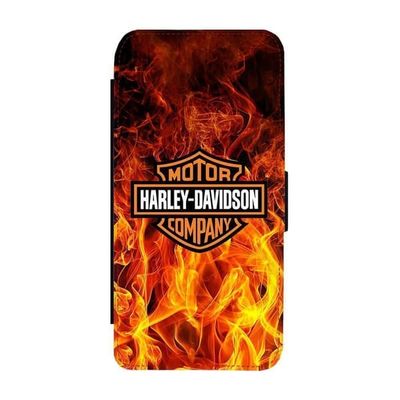 Til Apple iPhone 18 Pro: Harley-Davidson, flipdeksel med unikt motiv, mobiletui med stativfunksjon