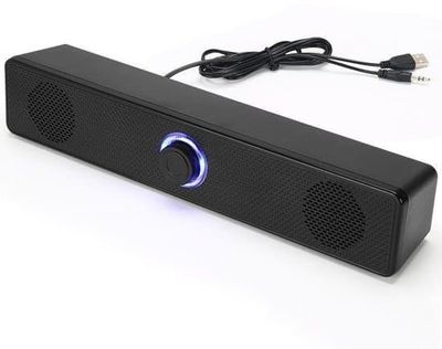 Kablet USB Desktop Computer Soundbar Højttaler, HiFi Klar Lyd, Lydstyrkekontrol, til PC Bærbar Tablet PS5