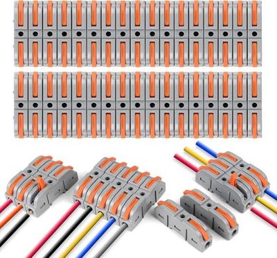 34 klämbara kabelanslutningar för elektriska pendellampor med manöverspakar