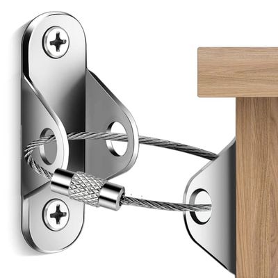 10-pak kraftige møbel-anti-tip vægankerstropper.