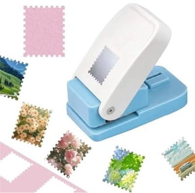 Stämpelformad bärbar manuell pappers-/hantverkshålslagare - 2,1x2,6 cm