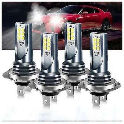 H7 LED-strålkastarlampor (helljus och halvljus), 220 watt, 600 000 lumen, superljus 6000K vit.