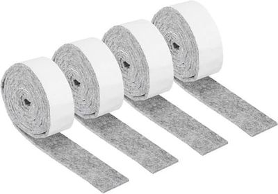 4 ruller 6 cm x 4 m grå ridsefast møbelfilttape