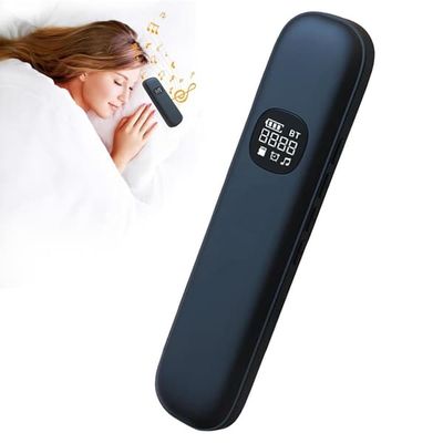Sömnstödshögtalare under kudden, bärbar benlednings Bluetooth-kuddehögtalare med 11 inbyggda vitt bruslägen och timer, TF-kort (svart)
