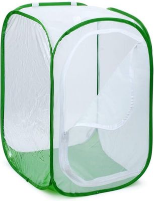 Pop-Up Fintmasket Sommerfuglebur Insekt Plante Telt Indhegning (40x40x60cm, Grøn)
