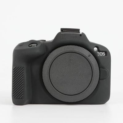 Blødt silikone beskyttelsesetui Velegnet til Canon EOS R50 kamera, let og bærbart, sort, kamerataske