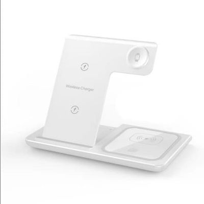 3-i-1 Trådlös Laddningsstation, Lämplig för iPhone 17/16/15/14/13/12/11 Pro/Max/Plus, Snabb Induktiv Laddare Lämplig för Apple Watch Ultra