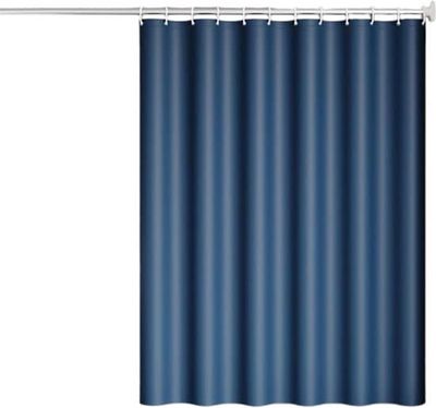Duschdraperi - Mögelresistent - Textilväv - Tvättbart - Snabbtorkande - Lämpligt för badrum och badkar - 180 x 200 cm - Mörkblå