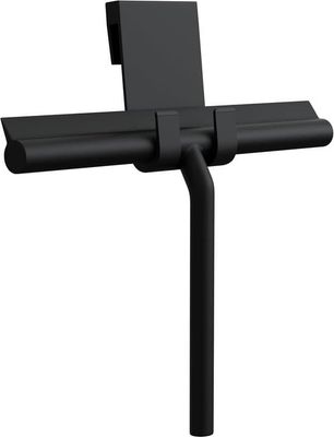 Silikonduschskrapa - 21 cm glasdörr- och golvrengörare - Svart