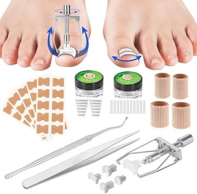 Kit för korrigering av inåtväxande tånaglar — Korrigeringsplåster — Nagelriktare — Fotkorrigering — Professionell behandling för nagelkeratos — Riktare