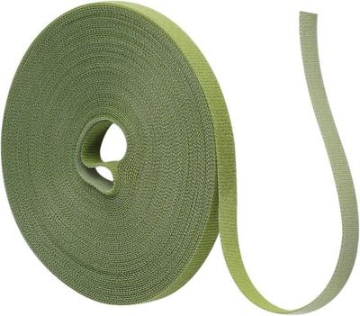 10 meter plantebindebånd, velcro, 10 mm kabelbinder, genlukkelig, velegnet til planter, grøn.