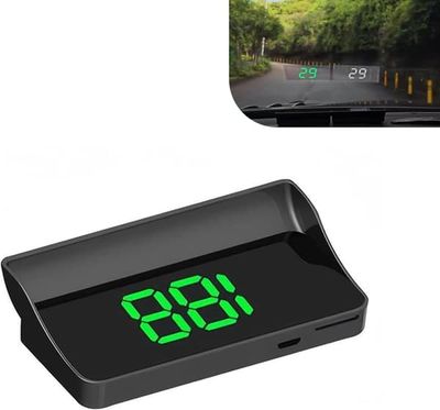 1 bil Head-Up Display, Universal High-Definition Forrude Speedometer Projektor, Bil HUD Digital Speedometer, Til de fleste biler, lastbiler, SUV'er (grøn)