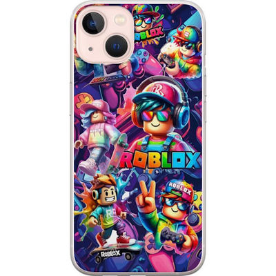 Kompatibel Mobilcover til Apple iPhone 13 mini Energifyld Roblox-gruppe med hovedtelefoner, kontrolenheder og neon-miljø
