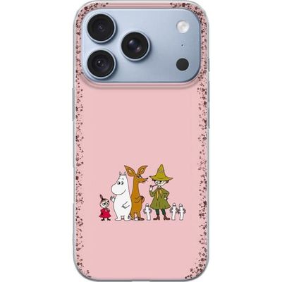 Kompatibelt Mobildeksel til Apple iPhone 17 Pro Klassisk gruppemotiv med Mummi-figurer og venner mot rosa bakgrunn
