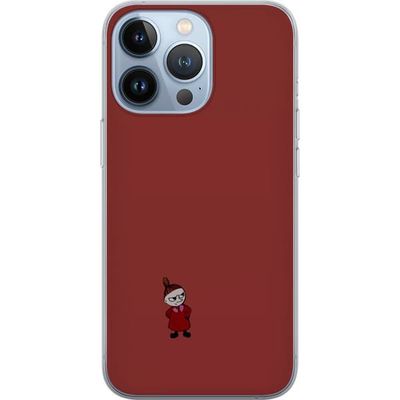 Kompatibelt Mobildeksel til Apple iPhone 13 Pro Tegnet kjepphøy figur i rød kjole på minimalistisk mørkerød bakgrunn