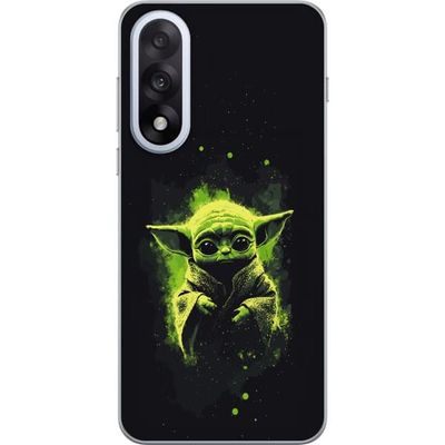 Kompatibelt Mobildeksel til OnePlus Nord 5 Mørkt fantasymotiv med et lite grønt romvesen, store øyne og lysende grønne detaljer mot svart bakgrunn