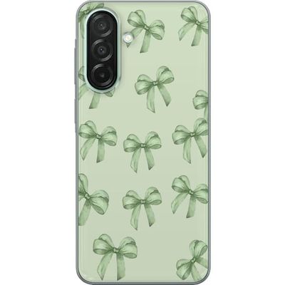 Kompatibelt Mobildeksel til Samsung Galaxy A26 Grønn sløyfe mønster søt pastell sømløs gavebånd estetisk bakgrunn design plakat