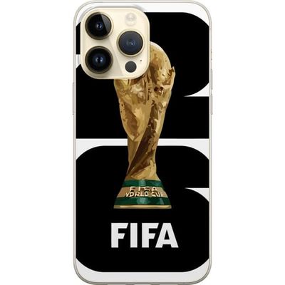 Kompatibelt Mobildeksel til Apple iPhone 15 Pro Max Gullfarget mestertrofé med grafisk 2026-layout og fokus på internasjonal fotball