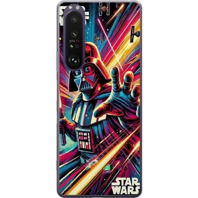 Kompatibel Mobilcover til Sony Xperia 1 III Science fiction-motiv med lysende sværd og futuristiske rumskibe