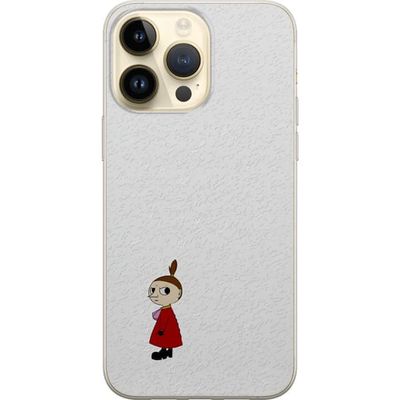 Kompatibelt Mobildeksel til Apple iPhone 14 Pro Max Tegnet kjepphøy figur i rød kjole på minimalistisk hvit bakgrunn