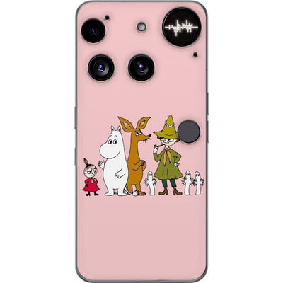 Kompatibelt Mobildeksel til Nothing Phone (3) Flere figurer sammen på en rosa bakgrunn
