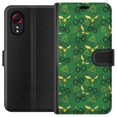 Kompatibelt Lommeboketui til Samsung Galaxy Xcover 5 Harry Potter-briller gylden snitch dødbringende relikvier magisk design med mystikk og troldmand