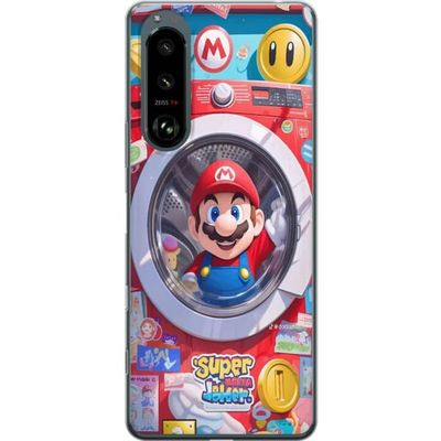 Kompatibel Mobilcover til Sony Xperia 5 III Figur i vaskemaskine med farverige detaljer i legende design