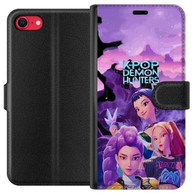Kompatibelt Lommeboketui til Apple iPhone 8 K Pop Demon Hunters animeinspirert design med tre kvinnelige krigere, perfekt for fans av K pop manga act