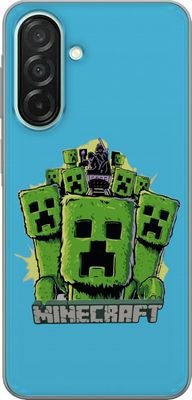 Kompatibel Mobilcover til Samsung Galaxy A26 Minecraft Creeper-hær i tegneseriestil – grøn Creeper-illustration med klassisk Minecraft-tema for fans