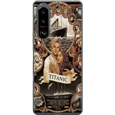Kompatibel Mobilcover til Sony Xperia 5 III Romantisk filmillustration med par på skib i klassisk vintage-inspireret stil