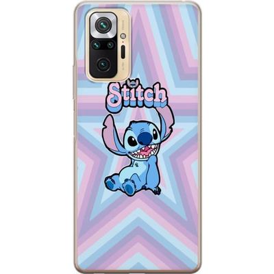Kompatibelt Mobildeksel til Xiaomi Redmi Note 10 Pro Fargerikt Stitch motiv med blå figur og myke pastelltoner for barn og fans