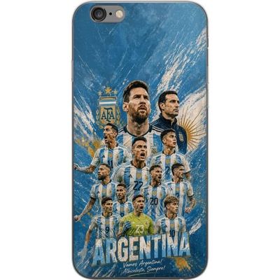 Kompatibelt Mobildeksel til Apple iPhone 6 Plus Fotballsmotiv med Argentinas landslag og Lionel Messi i en dynamisk collageillustrasjon