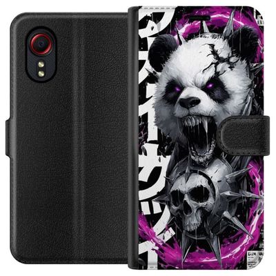 Kompatibelt Lommeboketui til Samsung Galaxy Xcover 5 Mørk Panda Skull i Brutal Urban Kunstart Stil