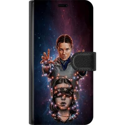 Kompatibelt Lommeboketui til Samsung Galaxy A26 Dramatisk illustrasjon med to portretter forbundet av lysslynger, mørk mystisk stemning