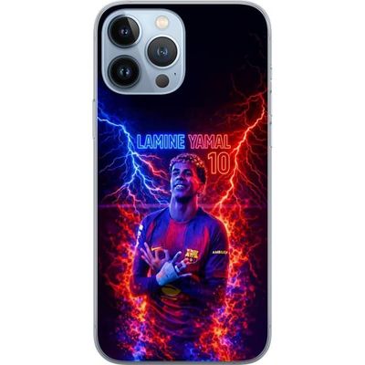 Kompatibelt Mobildeksel til Apple iPhone 13 Pro Max Dynamisk sportsdesign med Lamine Yamal i et neonfarget energimiljø