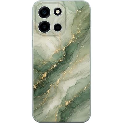 Kompatibelt Mobildeksel til OnePlus Nord 6 Grønn marmor-inspirert design med flytende steinstruktur, lyse partier og elegante gullfargede årer
