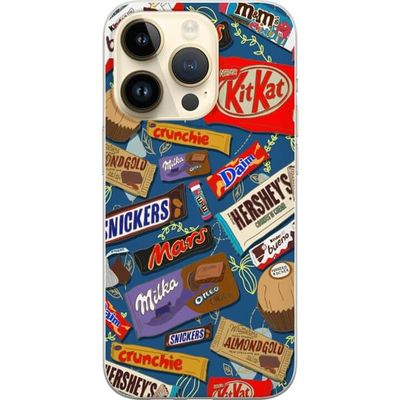 Kompatibelt Mobildeksel til Apple iPhone 14 Pro Collage med ulike søtsaker og sjokolade i et dekorativt mønster